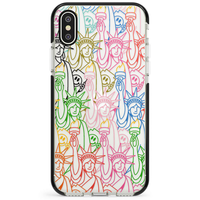 Multicolour Liberty Line Pattern Phone Case for iPhone X XS Max XR