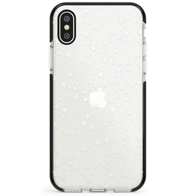 White Cosmic Galaxy Pattern Phone Case for iPhone X XS Max XR