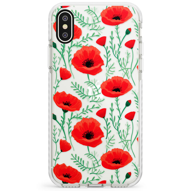 Poppy Garden Impact Phone Case for iPhone X XS Max XR