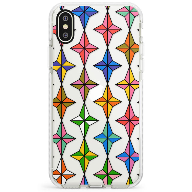 Multi Colour Stars Pattern Impact Phone Case for iPhone X XS Max XR