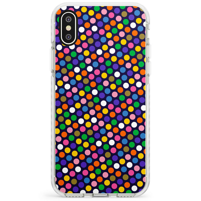 Multicolour Polka-dot Fiesta (Purple) Impact Phone Case for iPhone X XS Max XR