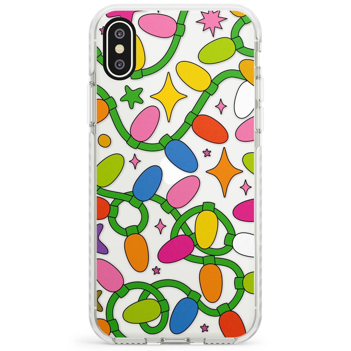 Festive Lights Pattern Impact Phone Case for iPhone X XS Max XR