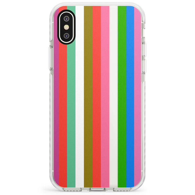 Vibrant Stripes Impact Phone Case for iPhone X XS Max XR