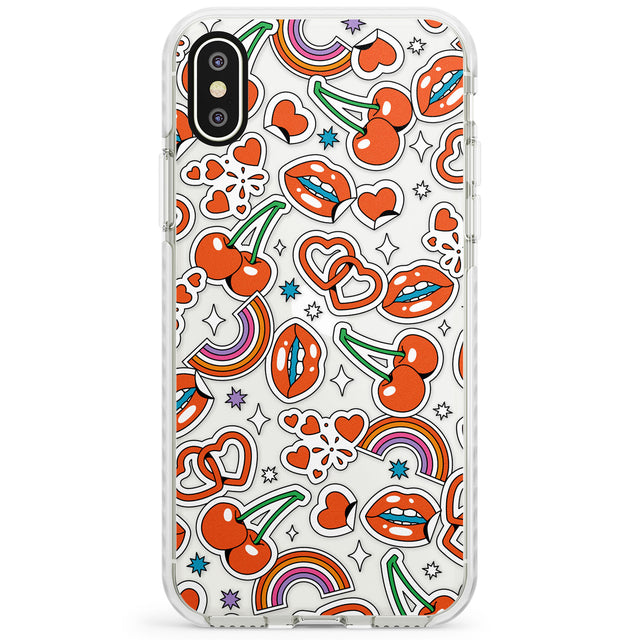 Red Sticker Pop Impact Phone Case for iPhone X XS Max XR