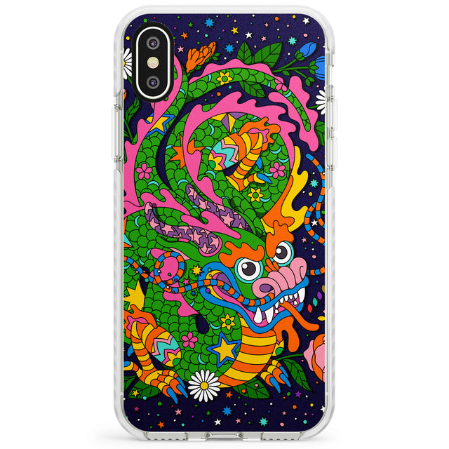 Psychedelic Jungle Dragon (Purple) Impact Phone Case for iPhone X XS Max XR