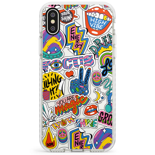 Magic Sticker Collage Impact Phone Case for iPhone X XS Max XR