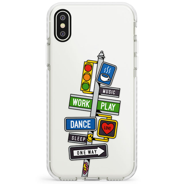 Mood Street Signs Impact Phone Case for iPhone X XS Max XR