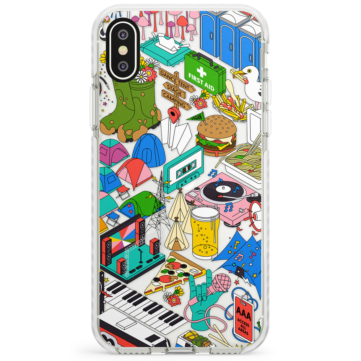 Festival Frenzy Impact Phone Case for iPhone X XS Max XR