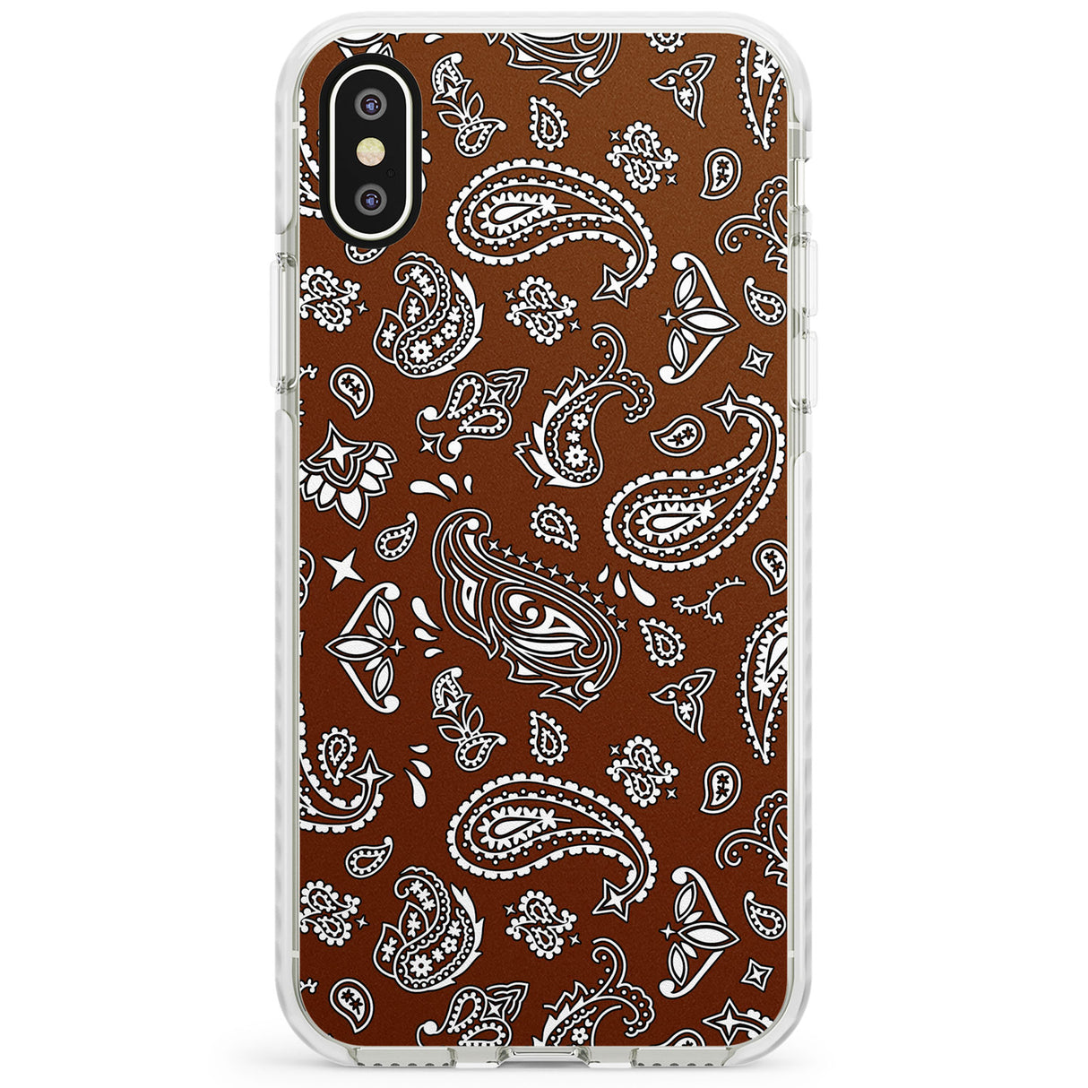 Brown Bandana Impact Phone Case for iPhone X XS Max XR