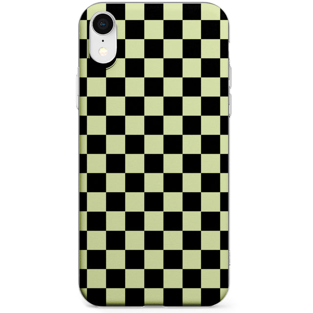 Black & Lime Check Phone Case for iPhone X, XS Max, XR