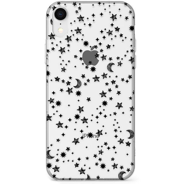 Black Cosmic Galaxy Pattern Phone Case for iPhone X, XS Max, XR
