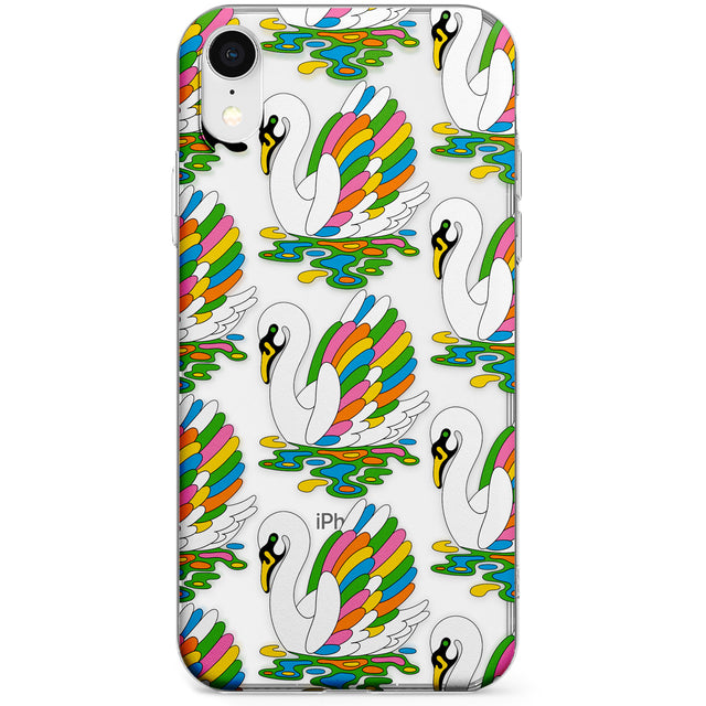 Colourful Swan Pattern Phone Case for iPhone X, XS Max, XR