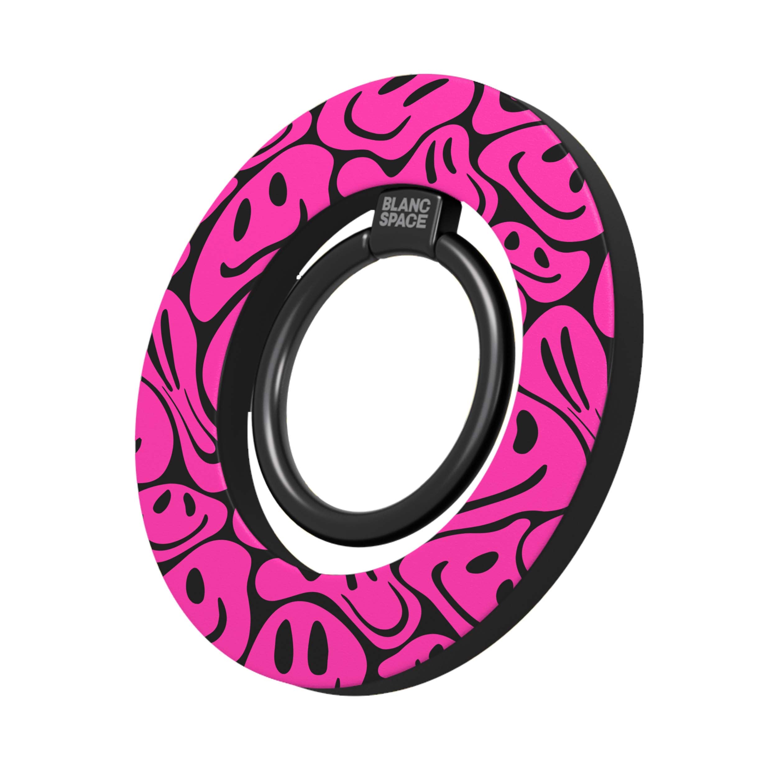 Pink Acid Smiles Magsafe Grip Magsafe Grip Black