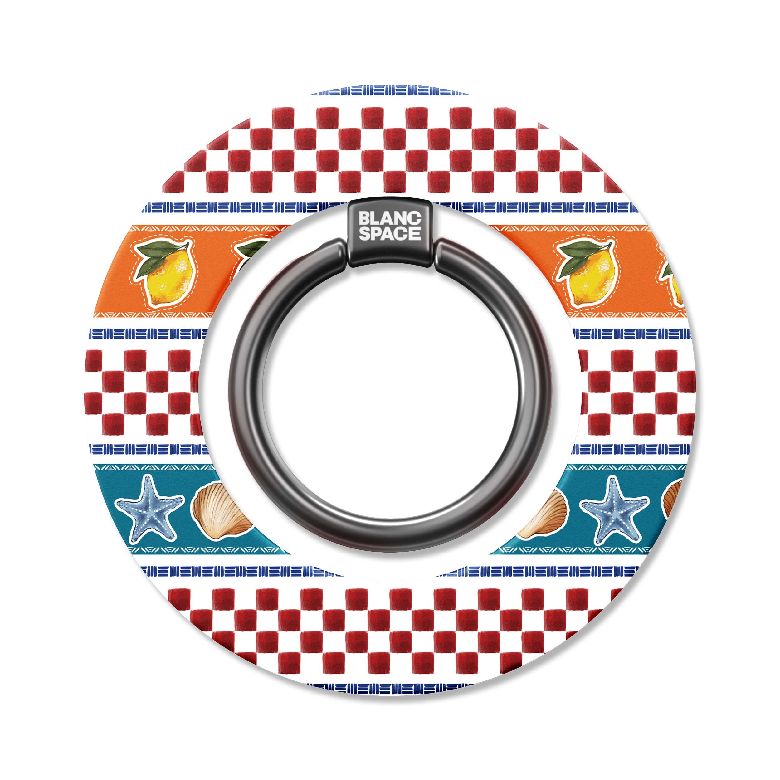 Coastal Italian Check Pattern Magsafe Grip Magsafe Grip Black