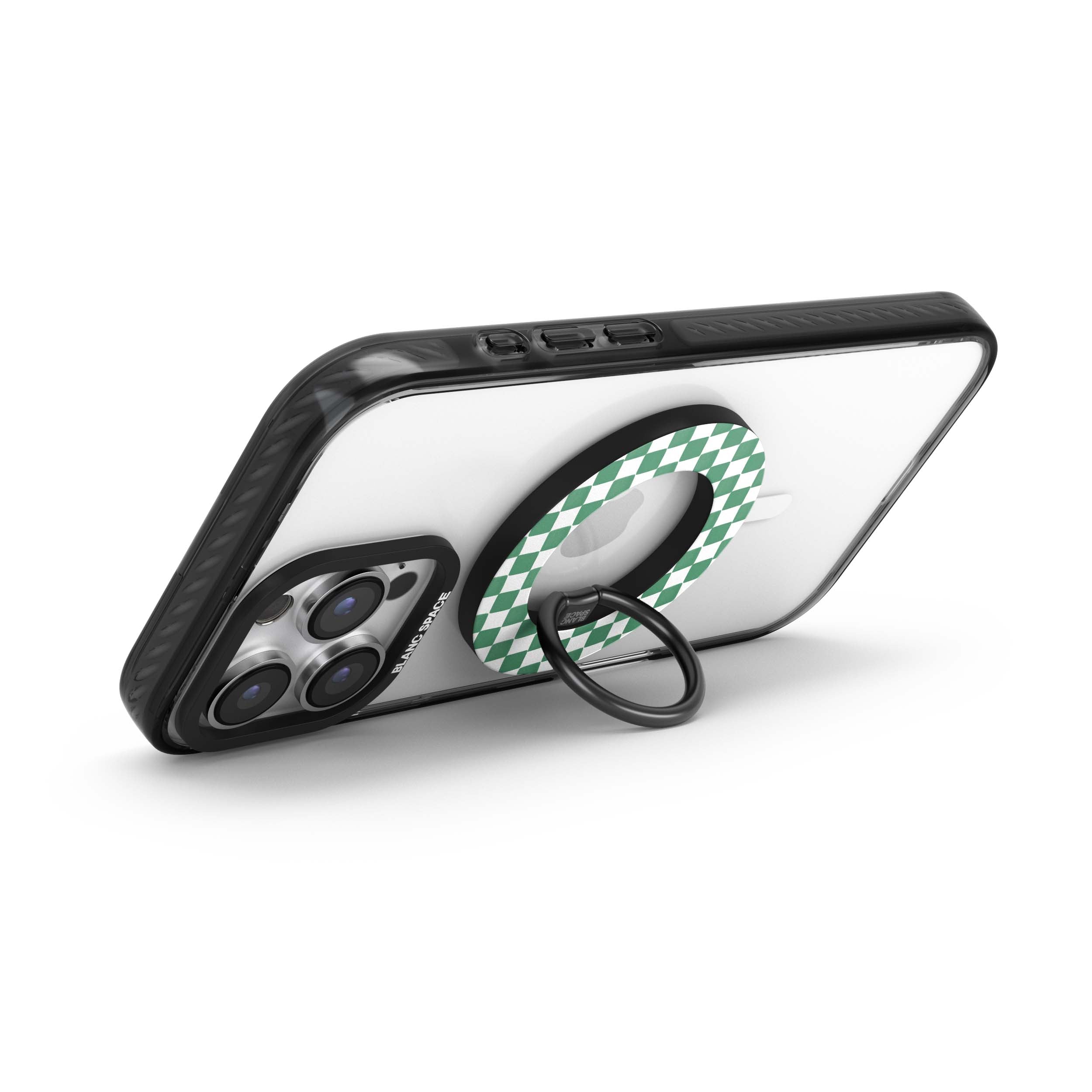 Coastal Italian Check Pattern Magsafe Grip Magsafe Grip Black