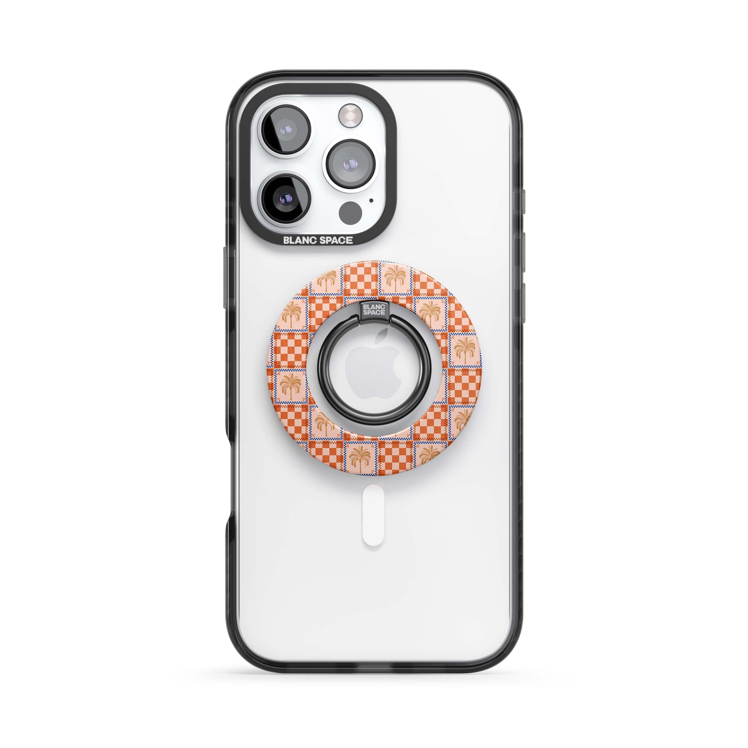 Coastal Italian Check Pattern Magsafe Grip Magsafe Grip Black