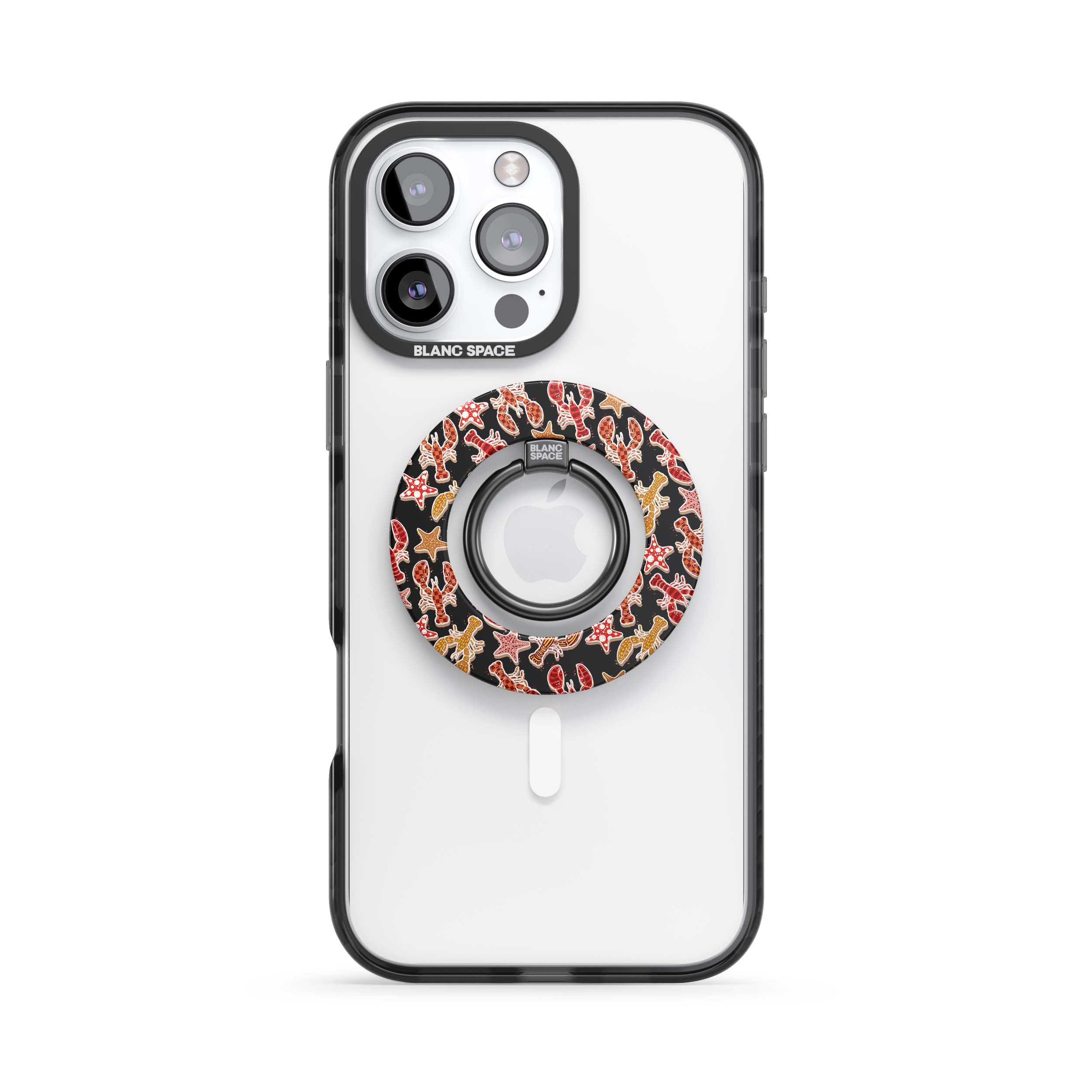 Coastal Italian Check Pattern Magsafe Grip Magsafe Grip Black