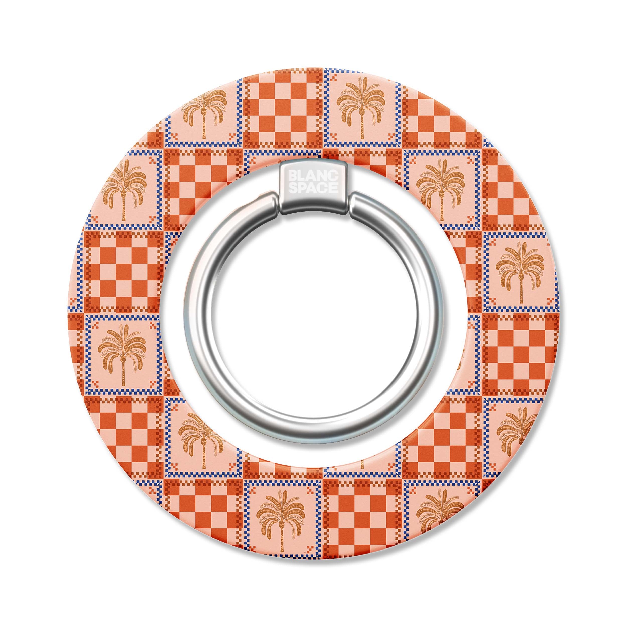 Coastal Italian Check Pattern Magsafe Grip Magsafe Grip Blue