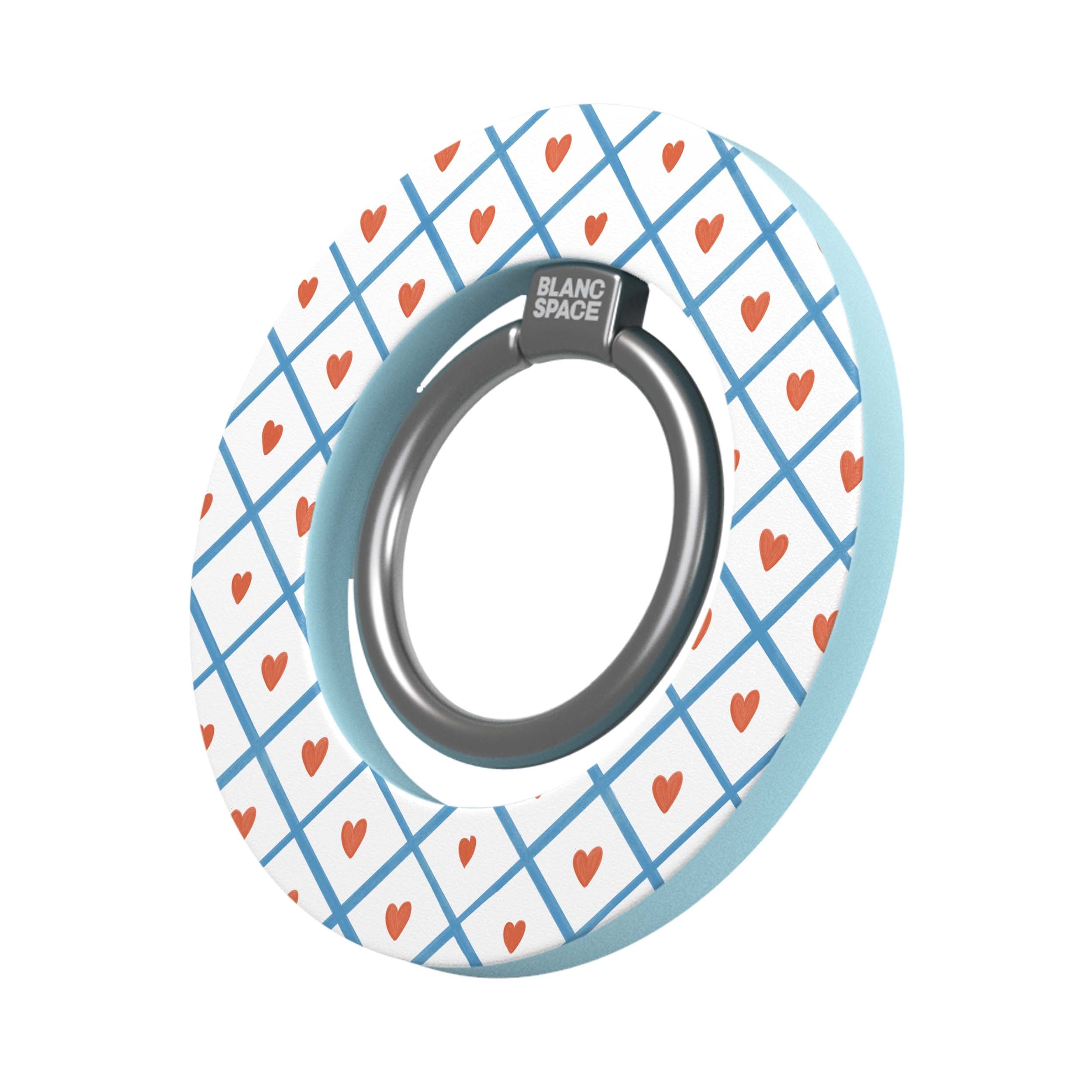 Coastal Italian Check Pattern Magsafe Grip Magsafe Grip Blue