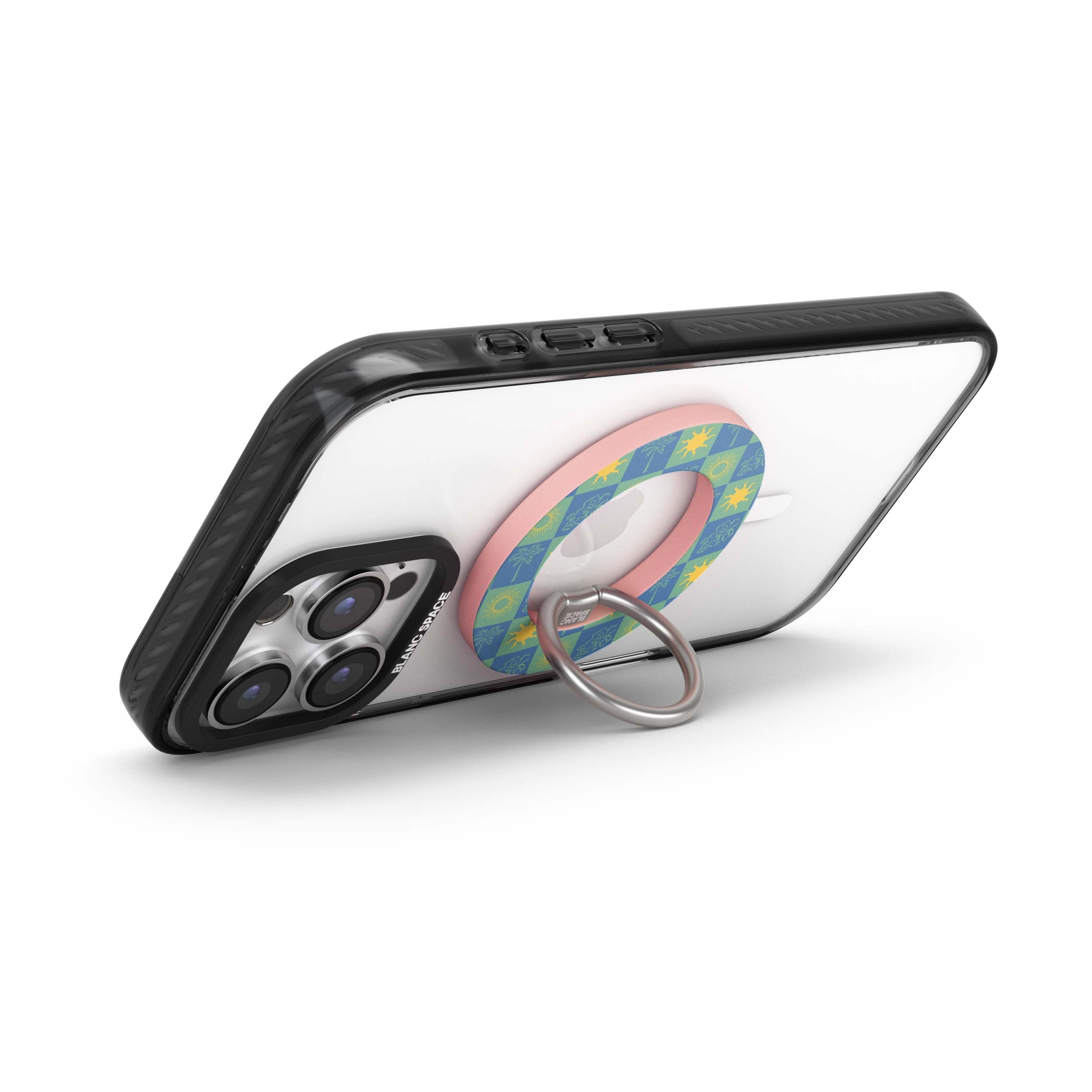 Coastal Italian Check Pattern Magsafe Grip Magsafe Grip Pink