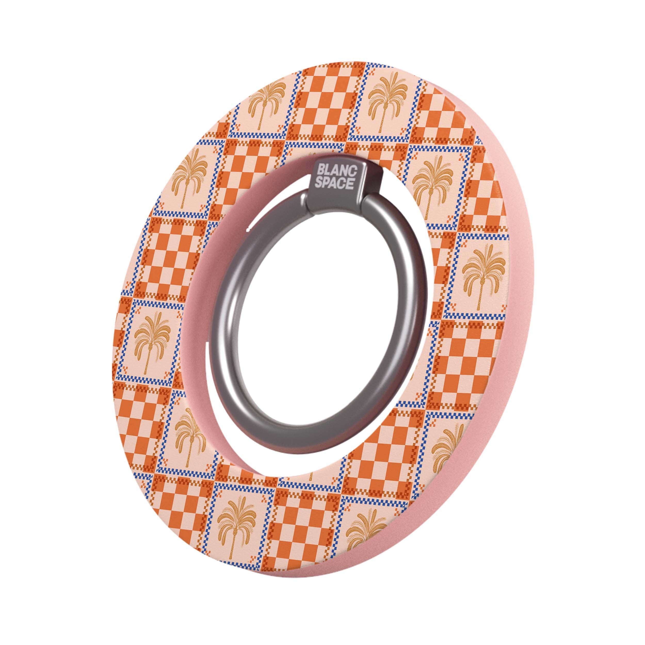 Coastal Italian Check Pattern Magsafe Grip Magsafe Grip Pink