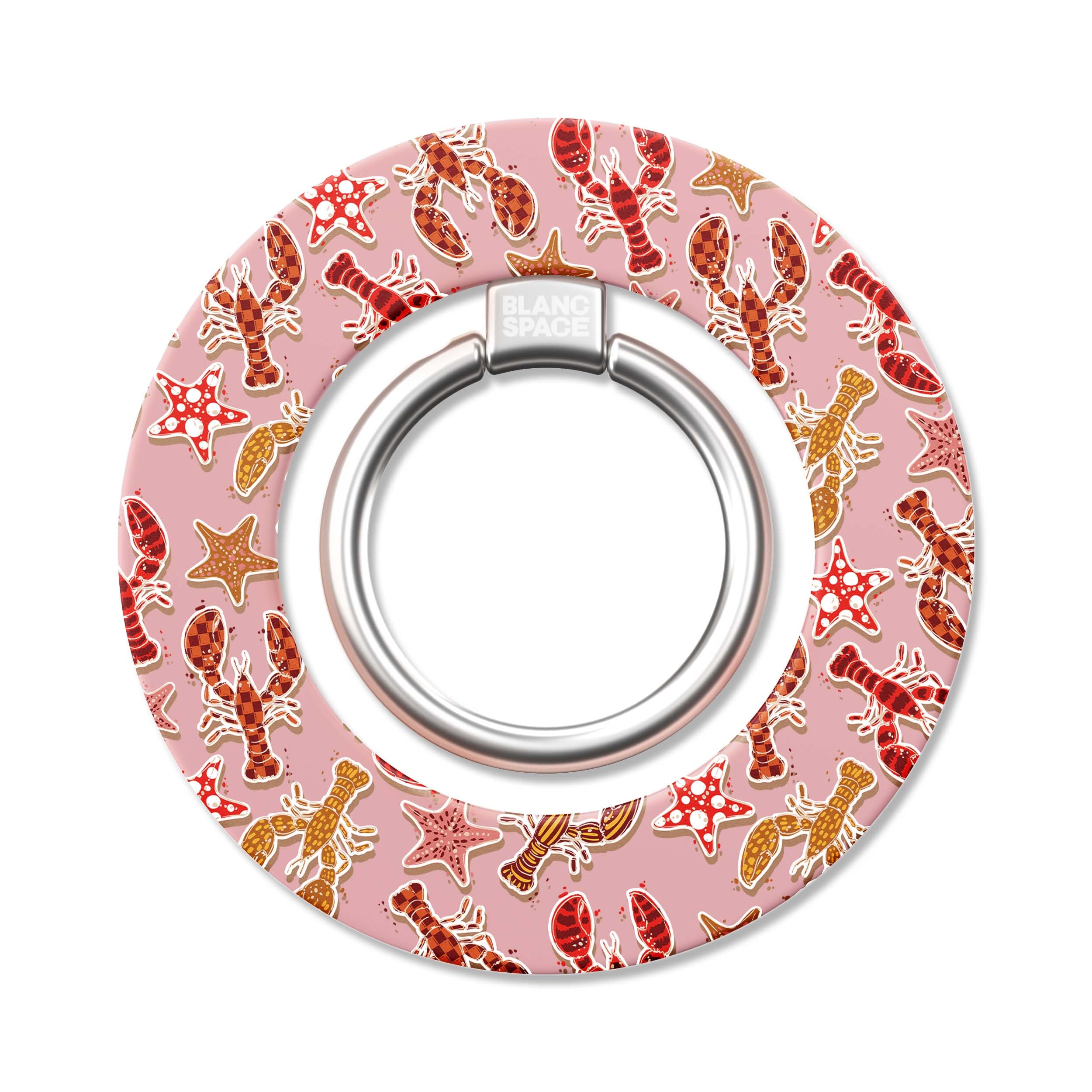 Coastal Italian Check Pattern Magsafe Grip Magsafe Grip Pink