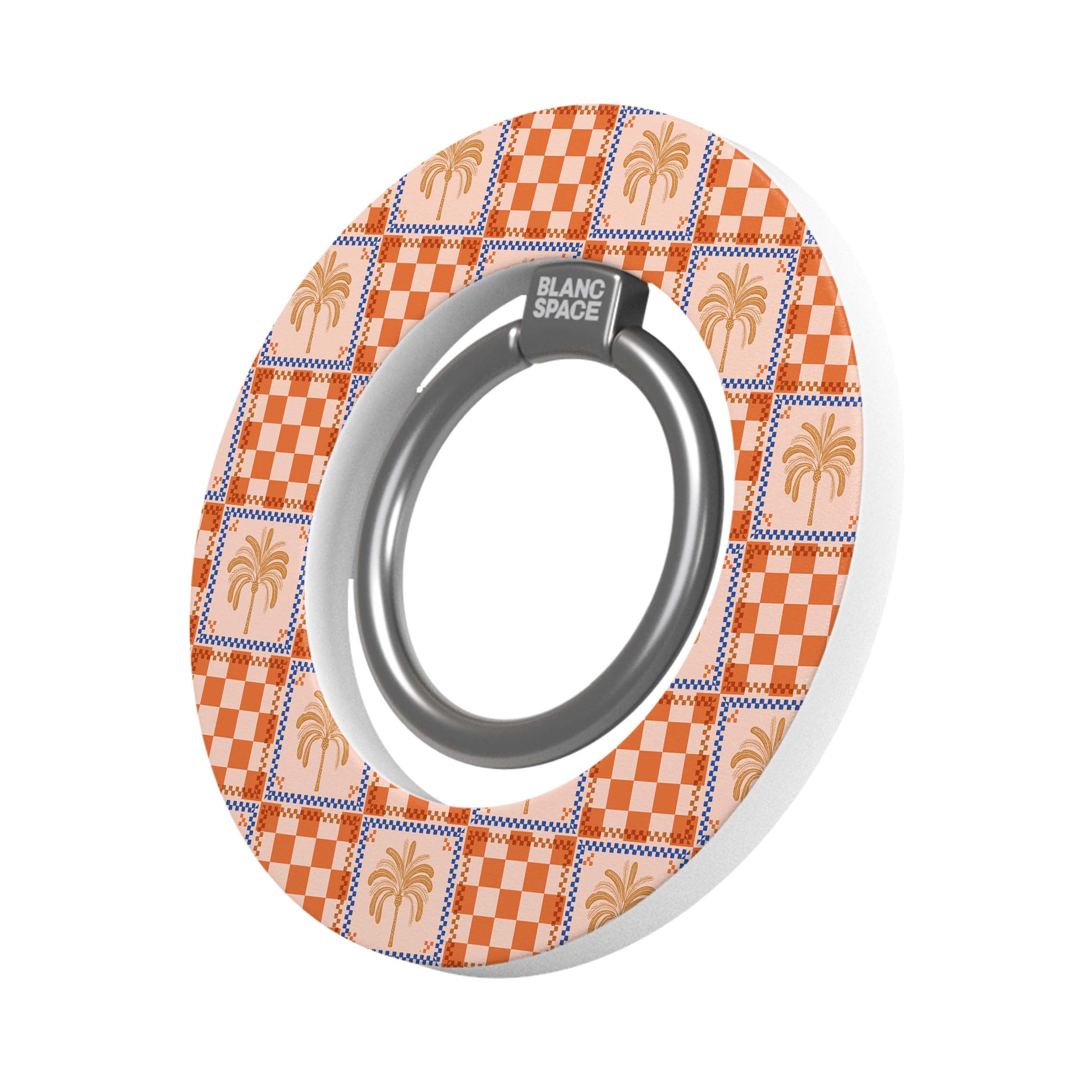 Coastal Italian Check Pattern Magsafe Grip Magsafe Grip White