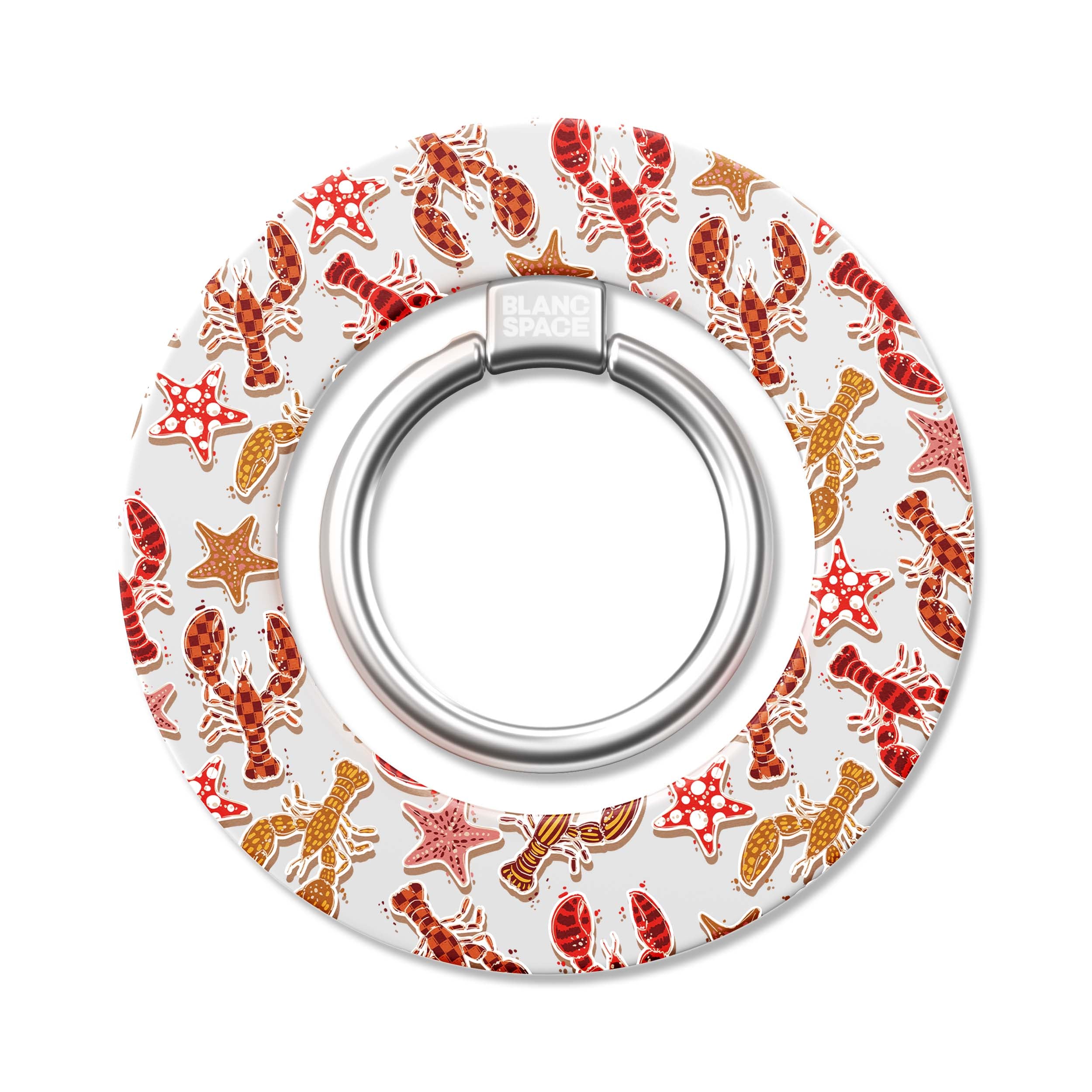 Coastal Italian Check Pattern Magsafe Grip Magsafe Grip White