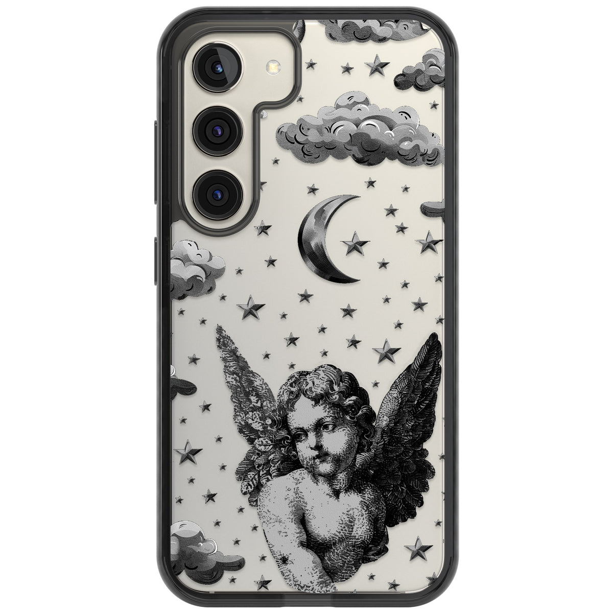 Celestial Cherub Samsung S22 / Samsung S22 Plus / Samsung S23 / Samsung S23 Plus / Samsung S24 / Samsung S24 Plus Impact Black Phone Case front