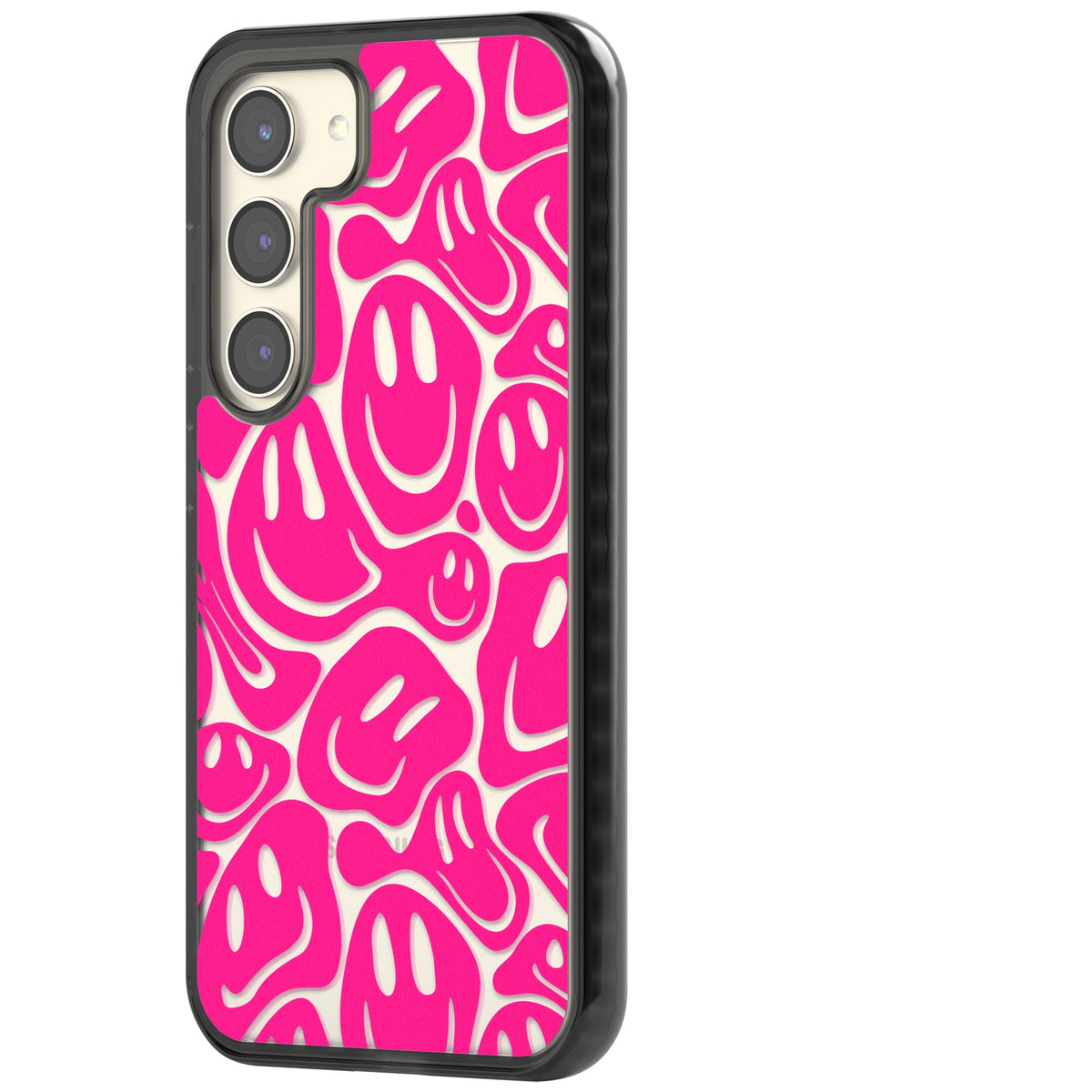 Pink Acid Faces Samsung S22 / Samsung S22 Plus / Samsung S23 / Samsung S23 Plus / Samsung S24 / Samsung S24 Plus Impact Black Phone Case side