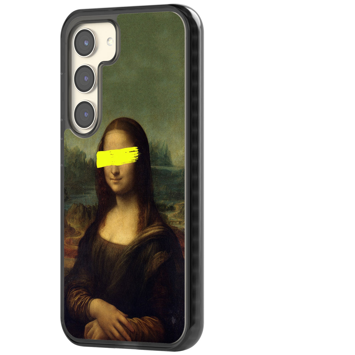 Vandaled Mona Lisa Samsung S22 / Samsung S22 Plus / Samsung S23 / Samsung S23 Plus / Samsung S24 / Samsung S24 Plus Impact Black Phone Case side