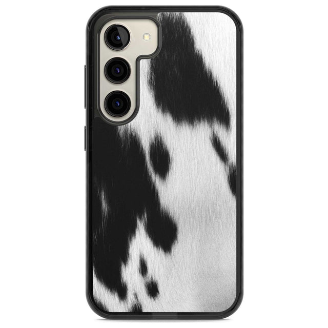 Designer Fashion Cowhide Phone Case Samsung S22 / Black Impact Case,Samsung S23 / Black Impact Case Blanc Space