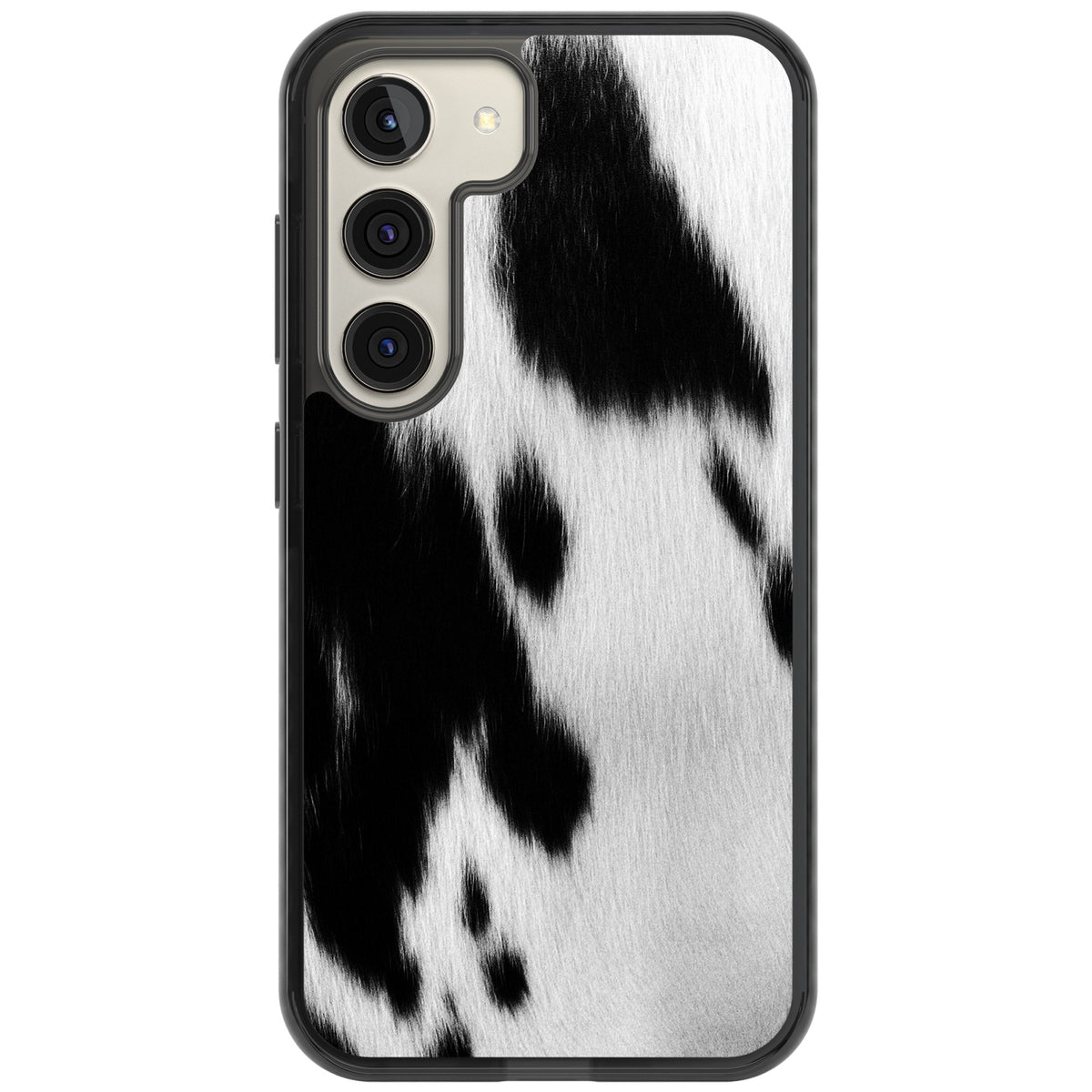 Cowhide Samsung S22 / Samsung S22 Plus / Samsung S23 / Samsung S23 Plus / Samsung S24 / Samsung S24 Plus Impact Black Phone Case front