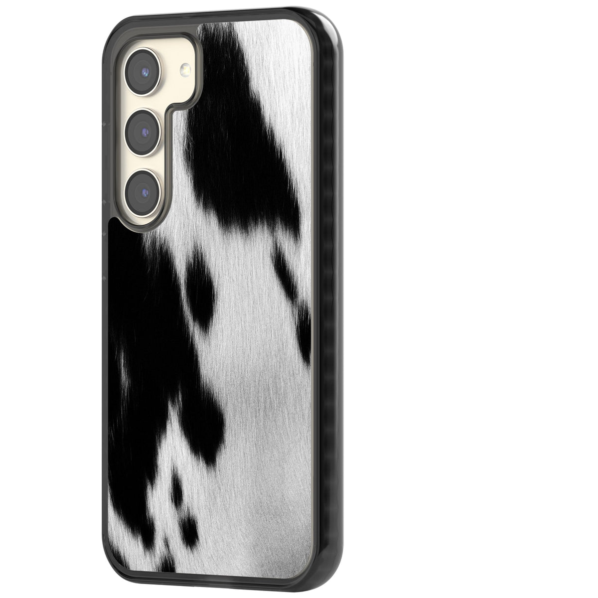 Cowhide Samsung S22 / Samsung S22 Plus / Samsung S23 / Samsung S23 Plus / Samsung S24 / Samsung S24 Plus Impact Black Phone Case side