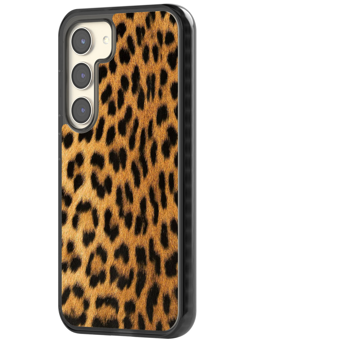 Savannah Leopard Samsung S22 / Samsung S22 Plus / Samsung S23 / Samsung S23 Plus / Samsung S24 / Samsung S24 Plus Impact Black Phone Case side