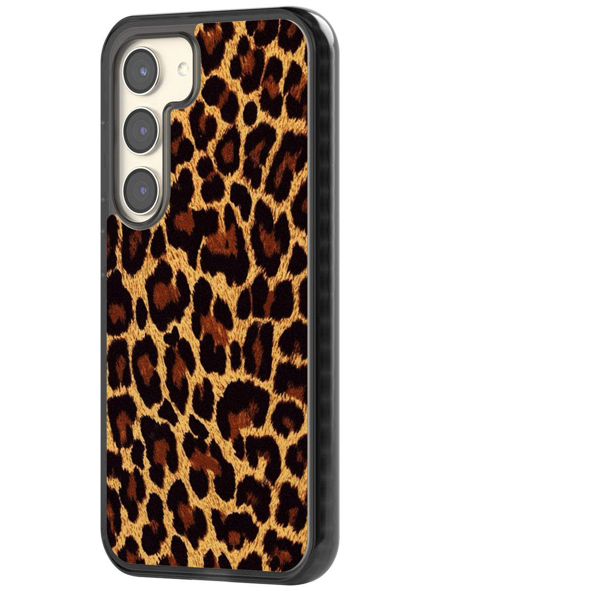 Classic Leopard Samsung S22 / Samsung S22 Plus / Samsung S23 / Samsung S23 Plus / Samsung S24 / Samsung S24 Plus Impact Black Phone Case side
