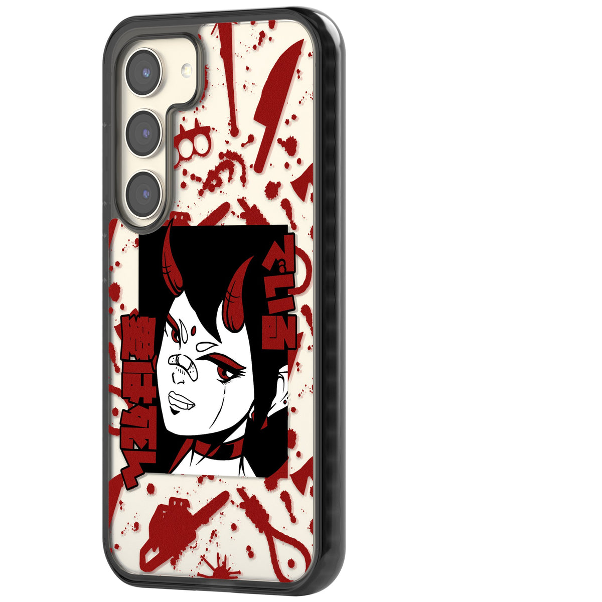 She's a Devil Samsung S22 / Samsung S22 Plus / Samsung S23 / Samsung S23 Plus / Samsung S24 / Samsung S24 Plus Impact Black Phone Case side
