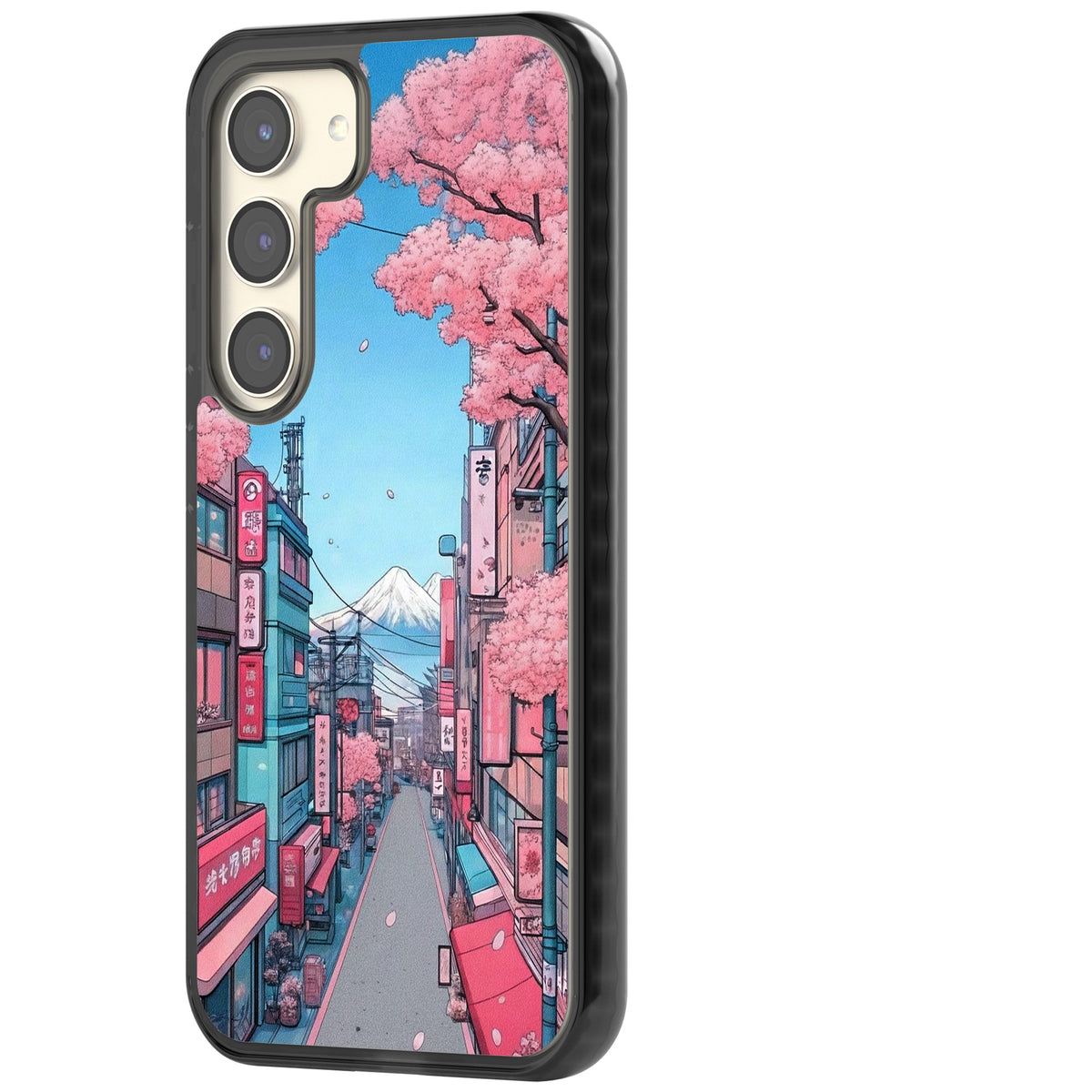 Sakura Lane Samsung S22 / Samsung S22 Plus / Samsung S23 / Samsung S23 Plus / Samsung S24 / Samsung S24 Plus Impact Black Phone Case side