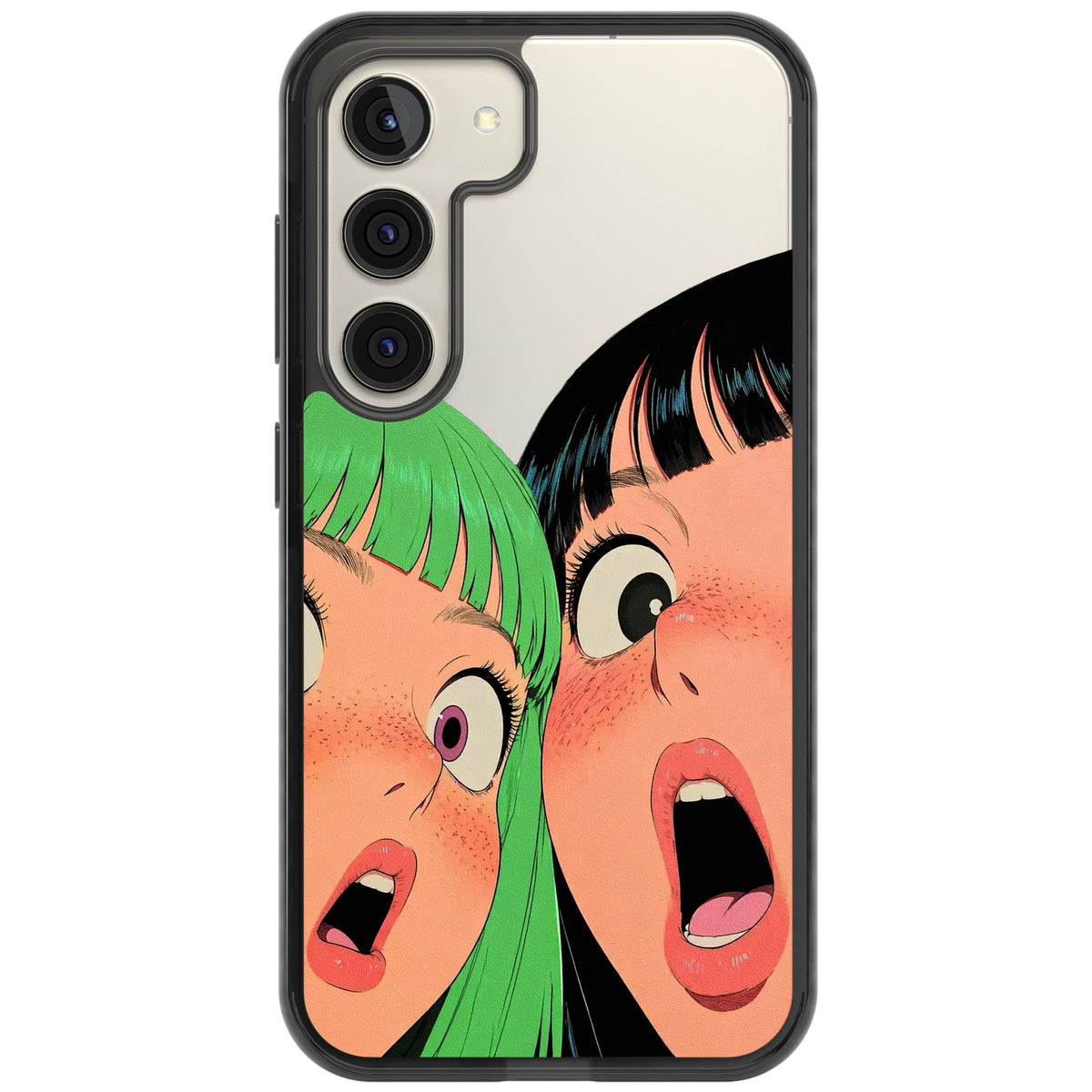 Gasp Samsung S22 / Samsung S22 Plus / Samsung S23 / Samsung S23 Plus / Samsung S24 / Samsung S24 Plus Impact Black Phone Case front