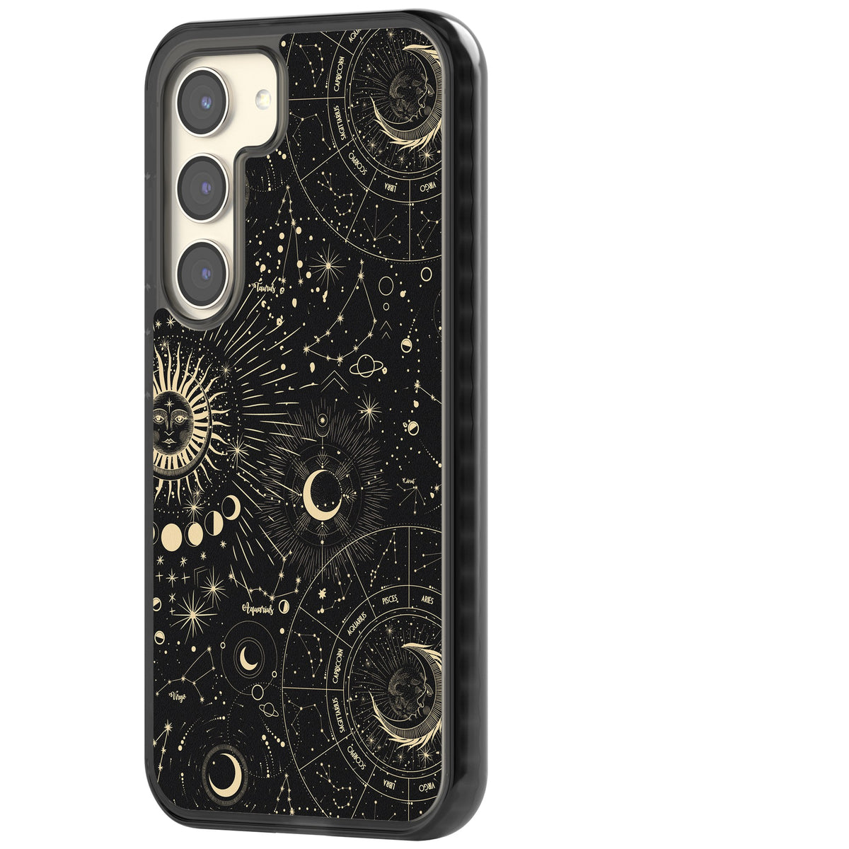Cosmic Oracle Samsung S22 / Samsung S22 Plus / Samsung S23 / Samsung S23 Plus / Samsung S24 / Samsung S24 Plus Impact Black Phone Case side