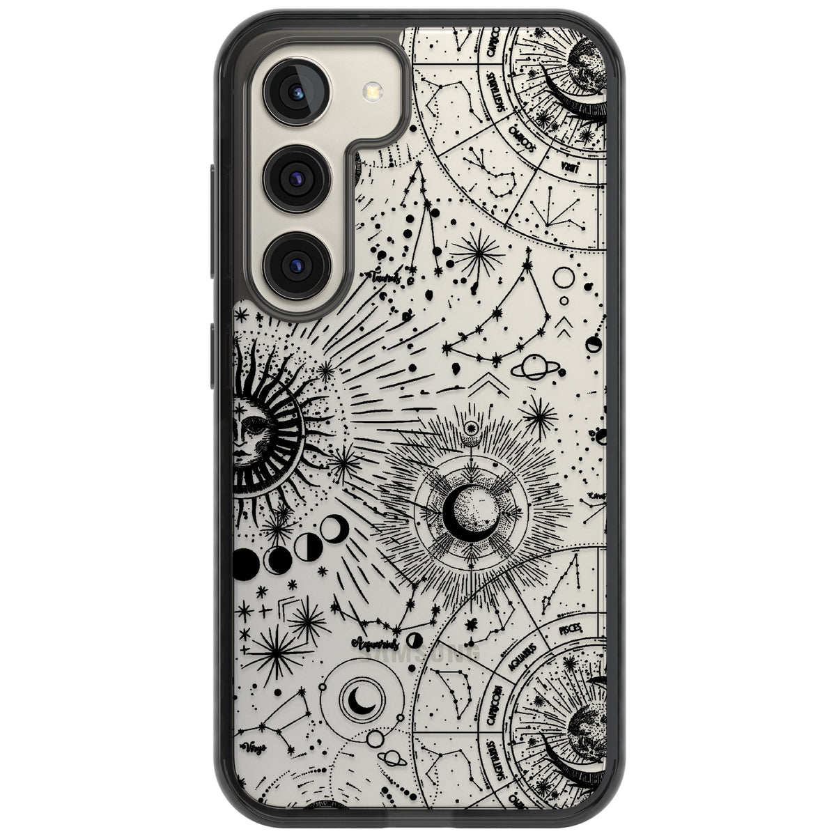 Celestial Chart Samsung S22 / Samsung S22 Plus / Samsung S23 / Samsung S23 Plus / Samsung S24 / Samsung S24 Plus Impact Black Phone Case front