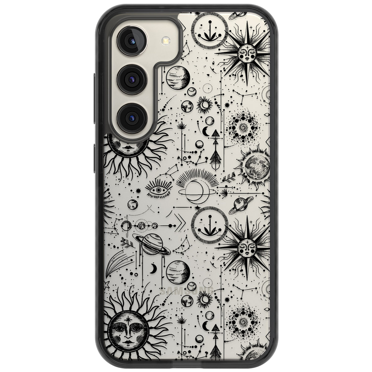 Cosmic Cartography Samsung S22 / Samsung S22 Plus / Samsung S23 / Samsung S23 Plus / Samsung S24 / Samsung S24 Plus Impact Black Phone Case front