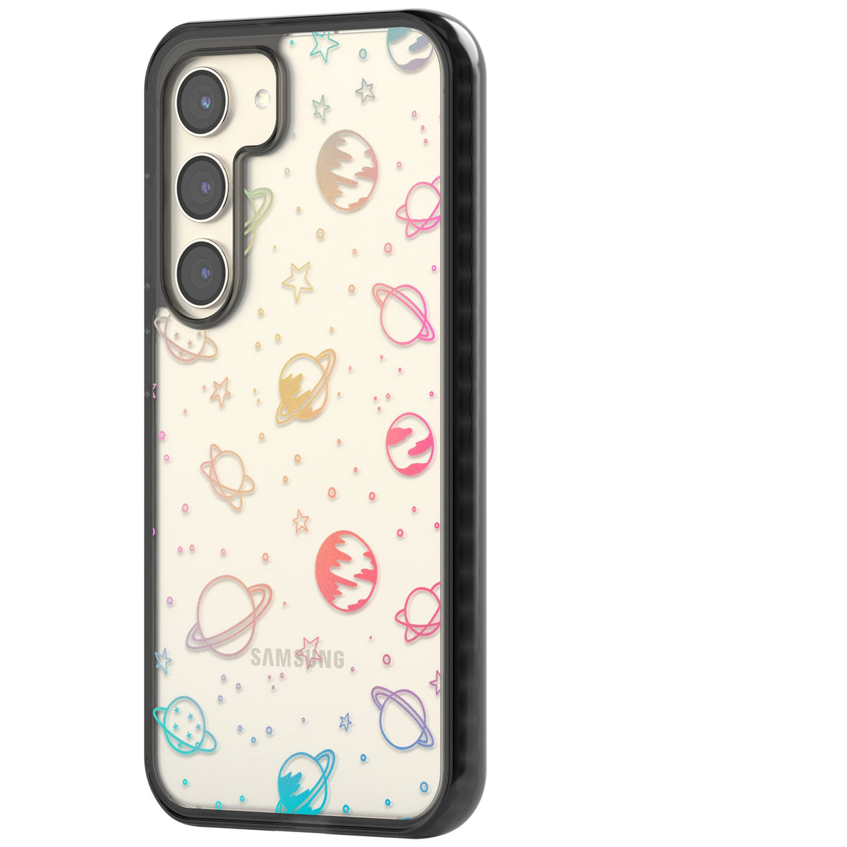 Pastel Cosmos Samsung S22 / Samsung S22 Plus / Samsung S23 / Samsung S23 Plus / Samsung S24 / Samsung S24 Plus Impact Black Phone Case side