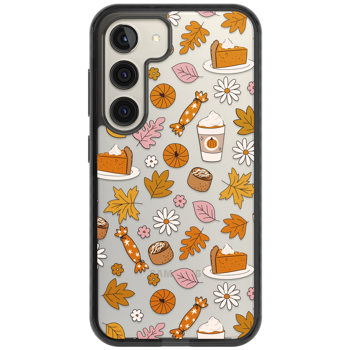Pumpkin Spice Samsung S22 / Samsung S22 Plus / Samsung S23 / Samsung S23 Plus / Samsung S24 / Samsung S24 Plus Impact Black Phone Case front
