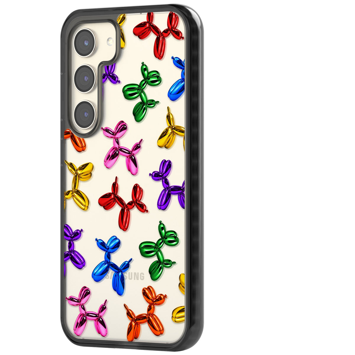 Balloon Dogs Samsung S22 / Samsung S22 Plus / Samsung S23 / Samsung S23 Plus / Samsung S24 / Samsung S24 Plus Impact Black Phone Case side