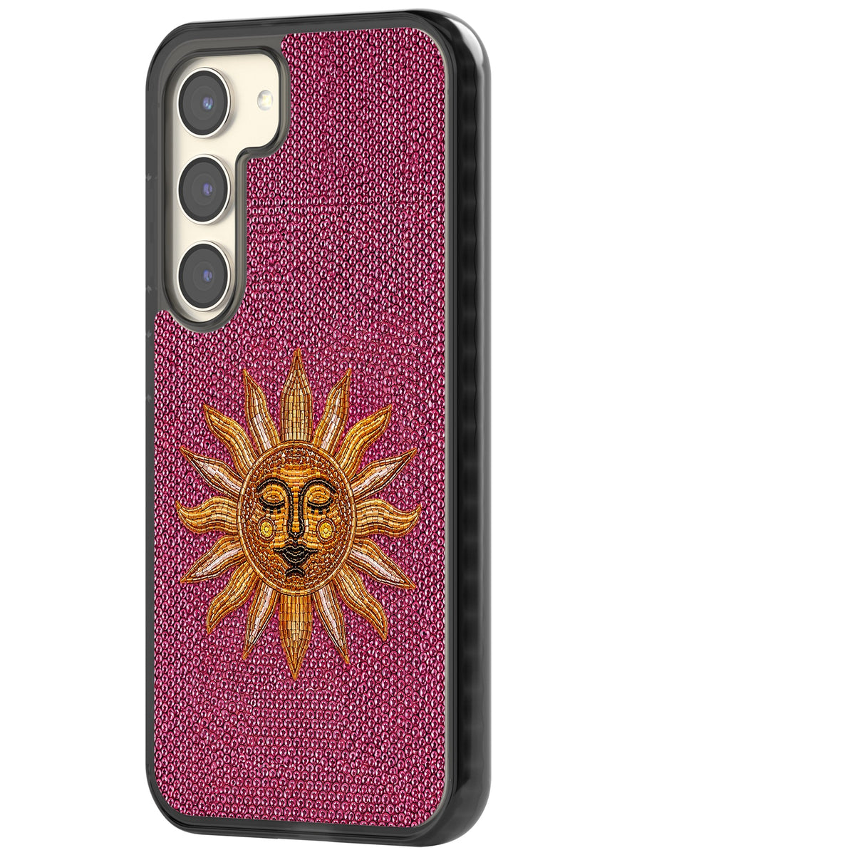 Beaded Sun Samsung S22 / Samsung S22 Plus / Samsung S23 / Samsung S23 Plus / Samsung S24 / Samsung S24 Plus Impact Black Phone Case side