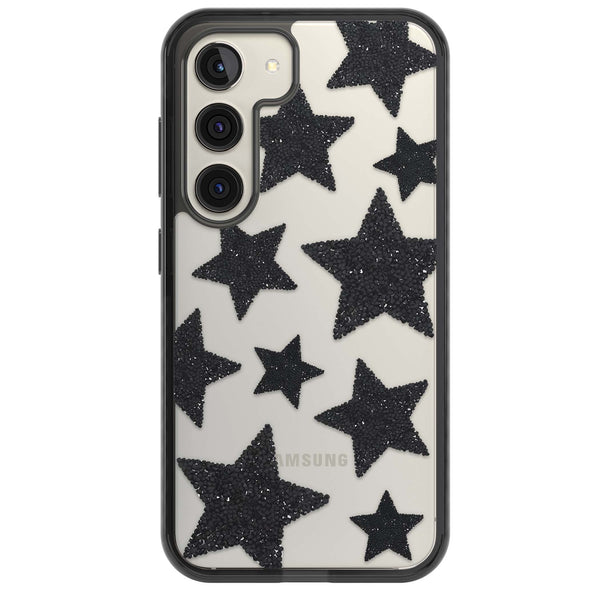 Beaded Black Stars