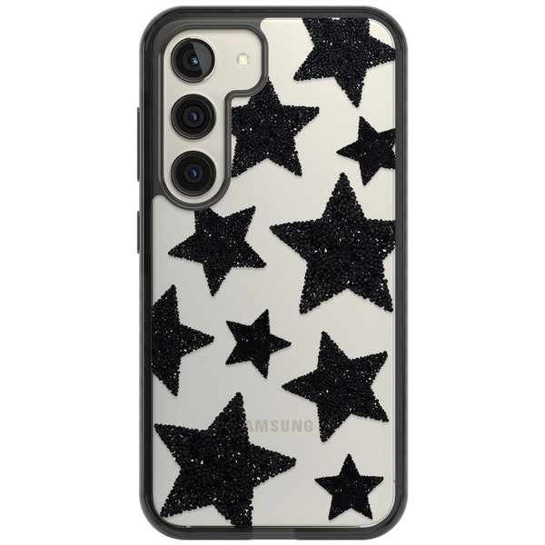 Beaded Black Stars