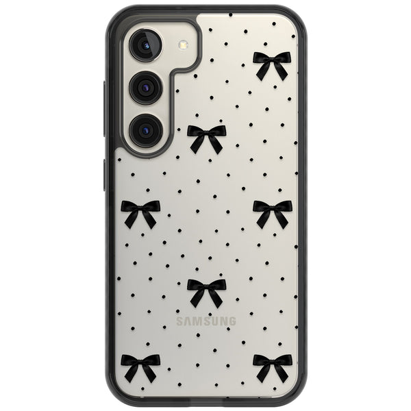 Black Polka Bows