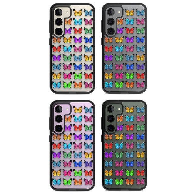 Colourful Butterfly Pattern Impact Phone Case for Samsung Galaxy S24, Samsung Galaxy S23, Samsung Galaxy S22